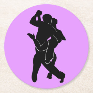 Couple Tango Dancer Untersetzer Lila - Benutzerdef