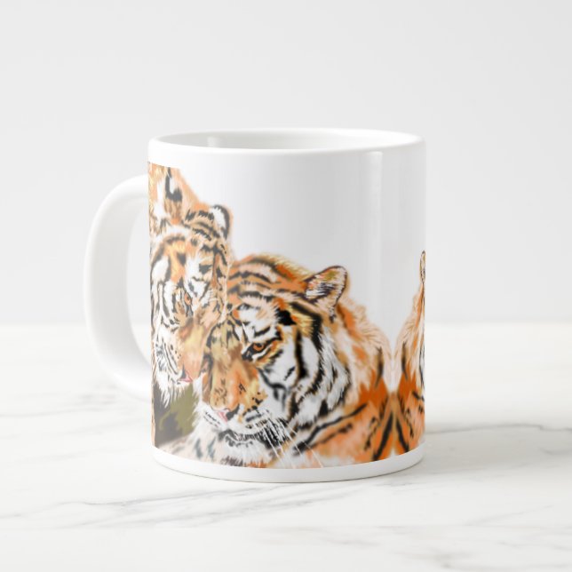 Couple Tiger Coffee Tasse (Vorderseite Links)