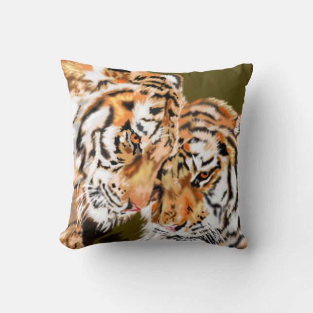 Couple Tiger Coussin (Recto)