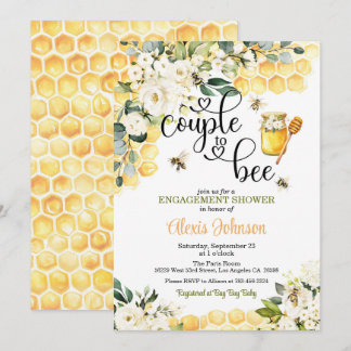 Couple to Bee Engagement Shower Invitation
