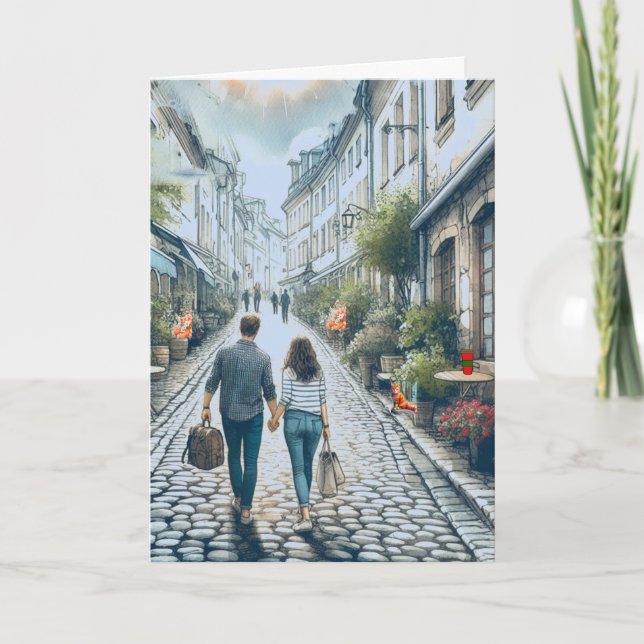 Couple Travel Europe Card Karte (Vorderseite)