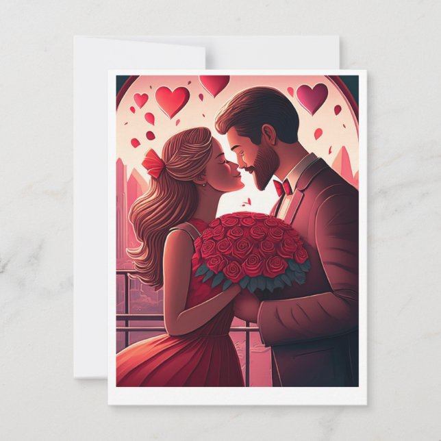 Couple Valentine Card Feiertagskarte (Vorderseite)