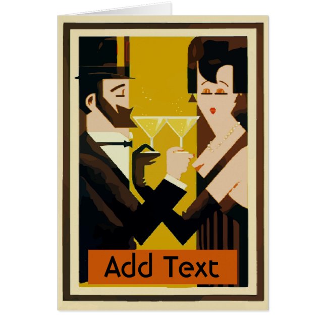 Couple vintage avec Champagne (Devant)