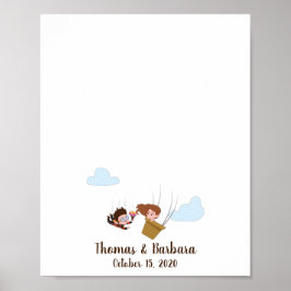 Couple Wedding Fingerprint Guest Book Poster