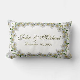 Couple Wedding Geschenk White Roses Grüne Lendenkissen