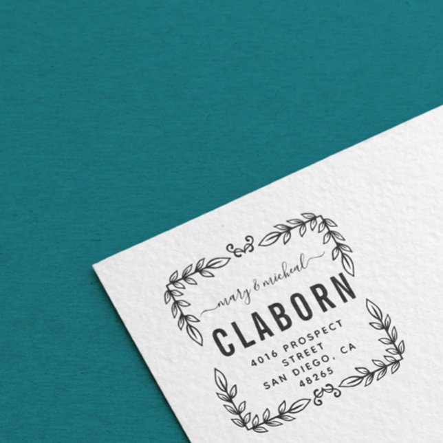 Couple Wedding Rücksendeadresse Elegant Minimalist Permastempel (Von Creator hochgeladen)