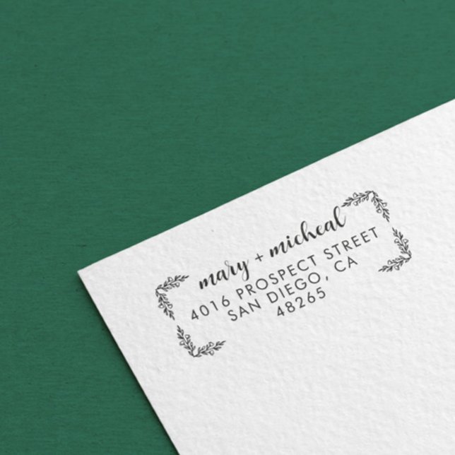 Couple Wedding Rücksendeadresse Elegant Minimalist Permastempel (Von Creator hochgeladen)