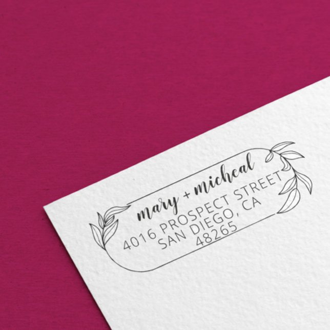 Couple Wedding Rücksendeadresse Elegant Minimalist Permastempel (Von Creator hochgeladen)