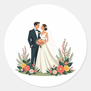 Couple Wedding Sticker