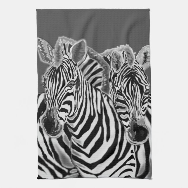 Couple Zebra Küchentuch - Farbe auswählen (Vertikal)