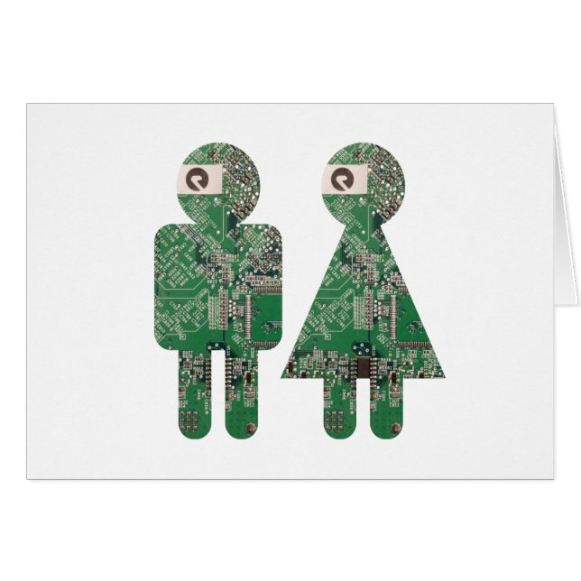 Coupleboard faltende Karte (Vorderseite (Horizontal))