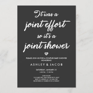 Couples Baby shower invitation Coed Douche Joint