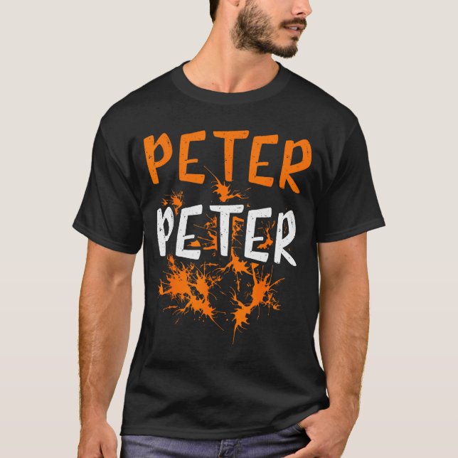 Couples Costume Peter Pumpkin Eater Splash Hallowe T-Shirt (Vorderseite)