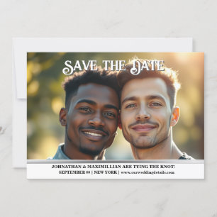 Couples fiançailles mariages faire-part homosexuel