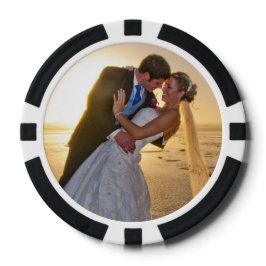 Couple's Foto Hochzeit in Hot Pink Pokerchips