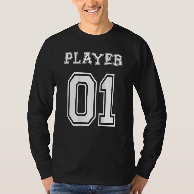 Couples Gamer Gaming Player 01 Print on back King T-Shirt (Vorderseite)