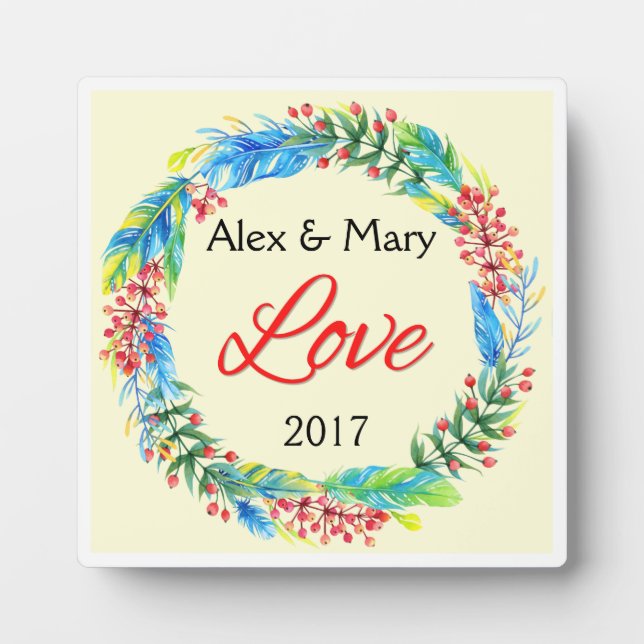 Couple's Liebe Plaque Fotoplatte (Vorderseite)