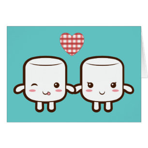 Couples mignons de guimauve