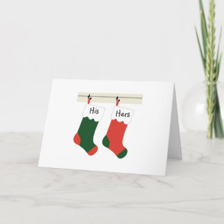 Couples Premier Noël Nouveau mariés Carte de Noël