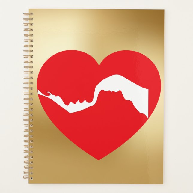 Couples Red Heart 2026 Planner (Devant)