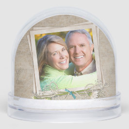 Couples Snapshot In a Retro Photo Frame Schneekugeln