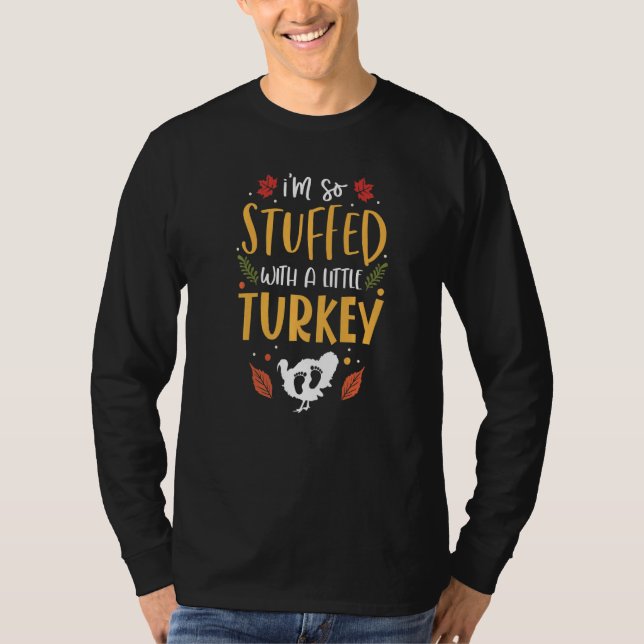 Couples Stuffed With A Little Turkey Thanksgiving  T-Shirt (Vorderseite)