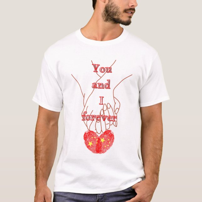 Couples' T-shirt "You and I Forever" (Devant)