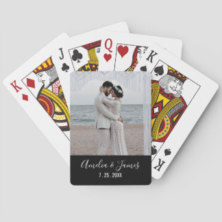 Couple's Wedding Engagement Photo Date Spielkarten