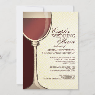 Couples Wedding showers Invitation À Thème Du Vin 