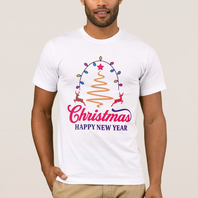 Couples Xmas Tee – Matching Xmas  Tree Shirt (Vorderseite)