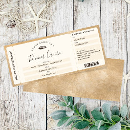 Coupon Boarding Ticket Kreuzfahrt Abendessen Einladung