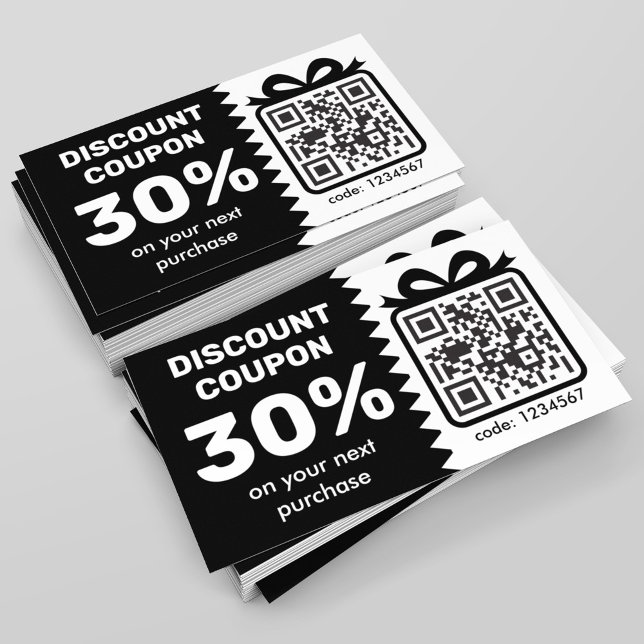 Coupon de réduction numérique avec logo de code QR (Créateur téléchargé)