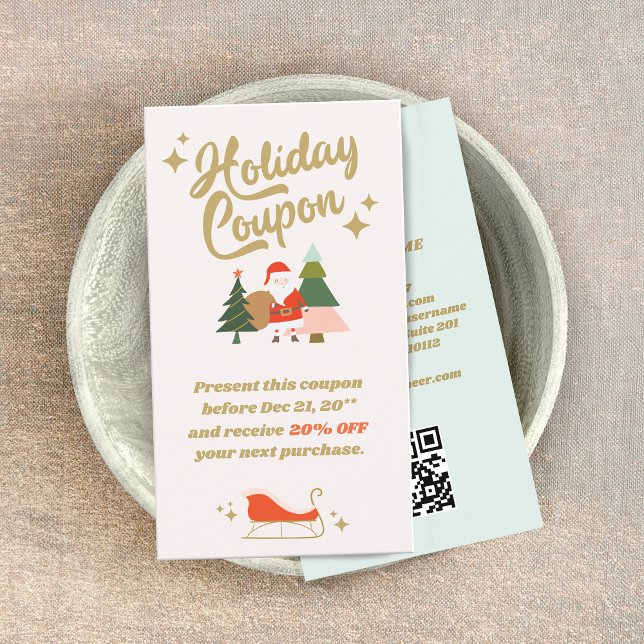 Coupon de remise de Noël père Noël (Créateur téléchargé)