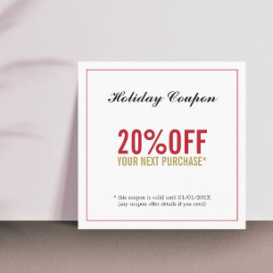 Coupon de salon de beauté simple et moderne