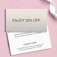Coupon minimaliste Élégant Faux Argent