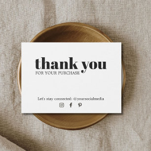 Coupon minimaliste noir blanc Merci