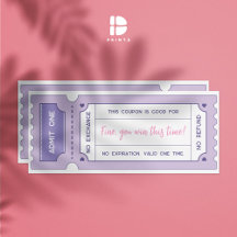 Coupons der personalisierten Liebe - Pastel Lilac 