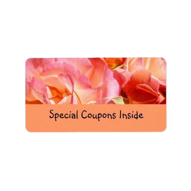 Coupons spéciaux à l'intérieur des Roses étiquette (Devant)