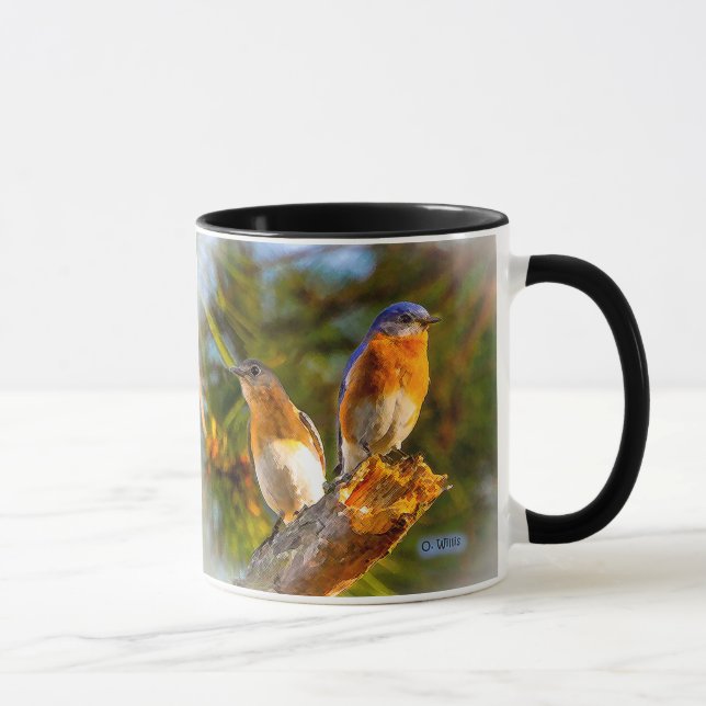 Cour de 040 oiseaux bleus tasse de classique de 11 (Droite)
