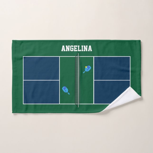 Cour de Pickleball personnalisée (Serviette à main)