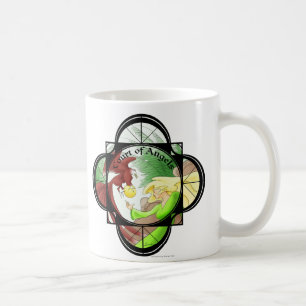 Cour de tasse de logo d'anges