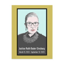 Cour Suprême Ruth Bader Ginsburg Carte postale
