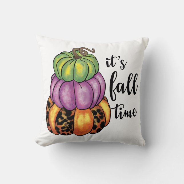 Cour Time Quote Colorado Pumpkins Crafty Kissen (Vorderseite)