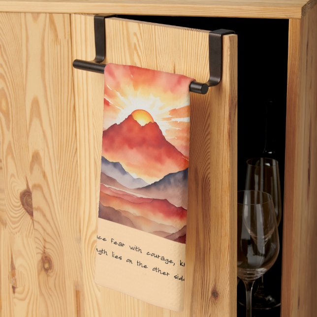 Courage Affirmation Special Geschirrtuch (Drittel gefaltet)