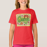 Courage Coeur Word Art T-shirt personnalisé