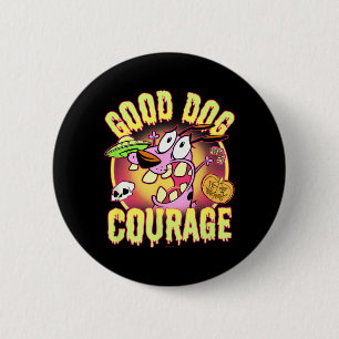Courage der feige Hund Halloween Guter Hund Button