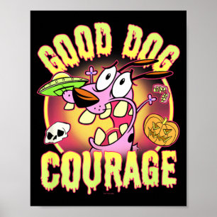 Courage Der Feige Hund Halloween Guter Hund Poster