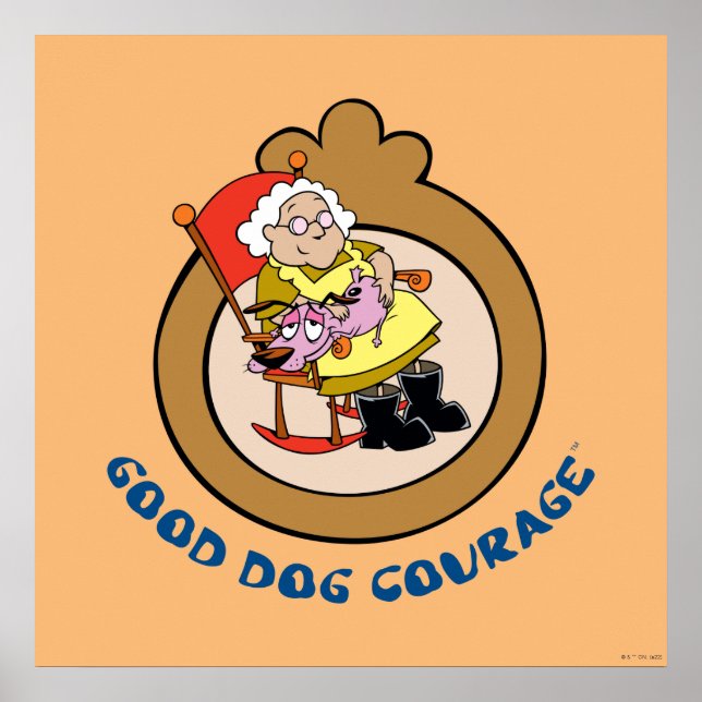 Courage des feigen Hundes | Guter Hundehaufen Poster (Vorne)