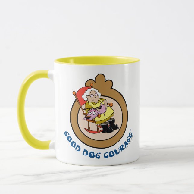 Courage des feigen Hundes | Guter Hundehaufen Tasse (Links)