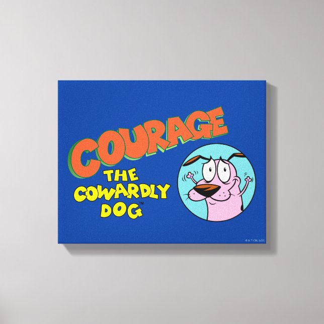 Courage des feigen Hundes | Logo anzeigen Leinwanddruck (Vorderseite)